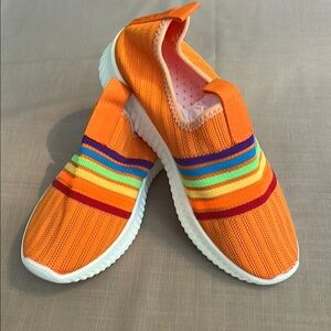 EUC Vibrant Orange Slip-On Sneakers
